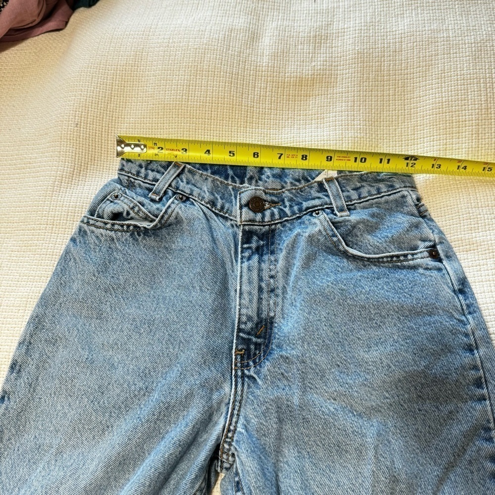 Vintage Orange Tab Levi’s Light Wash Tapered Leg High Rise 24 inch Waist - Picture 10 of 11